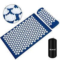 Acupressure Mat and Pillow Set, Kowth® Wellness Therapy Acupuncture Mats and Pillow for Back/Neck Pain Relief and Muscle Relaxation, Sciatic Pain, Insomnia, Comes in a Carry Bag (Blue)