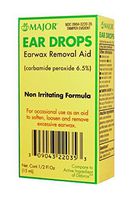 MAJOR Ear Drops Boxed Carbamide Peroxide-7% Colorless 15 ML UPC 309043220353