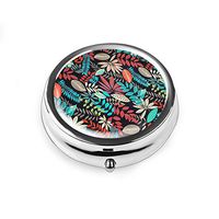 Pill Box - Lizimandu Compact 3 Compartment Medicine Case, Pill Box for Pocket or Purse(Maple2)