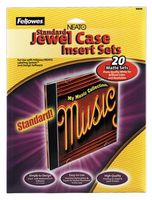 Fellowes 99946 Standard Jewel Case Inserts, Laser/Ink Jet Printer, Matte Finish, 20/Pack