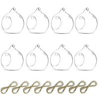 Nuptio 8 Pcs 3.15"/ 8cm Hanging Glass Tealight Holder Globe Plant Terrariums Glass Orbs Air Plants Tea Light Candle Holders Home Decor Indoor Outdoor Garden (with 2 Holes, 6 Pcs + 2 Pcs)