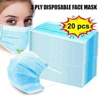 Disposable Face Cover, 20 Pcs 3Ply Breathable and Comfortable Covers with Earloop Anti Dust Breathable Disposable Earloop Mouth Face Cover,Thick 3-Layer Mouth Cover Protection and Personal Health