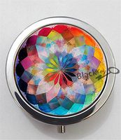 BlackKey Bohemian Pattern 3-Compartment Decorative Pocket Gift Box Case Organizer for Pill, Color 1 -2057