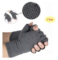 Arthritis Gloves, Gray Anti-Slip, Anti-Arthritis Health Therapy Compression Gloves for Dailywork, Hands and Joints Pain Relief,1Pair,M