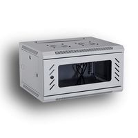 KENUCO [Fully Assembled] Deluxe IT Wall Mount Cabinet | Server Rack | Data Network Enclosure 19-Inch Server Network Rack with Locking Tempered Glass Door (White 04U)