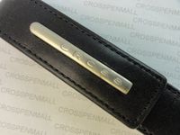 Cross Black Full Grain Italian Leather, Signature Perforated Detailing, Single Magnetic Flip Top Pen Pouch, with Distinctive Cross Nickel Signature Logo and Can Accommodate any Cross Pen