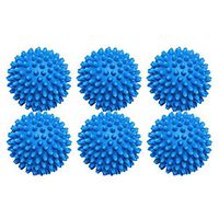 WeTest Pack of 6 Dryer Balls,Eco Friendly Fabric Softener Alternative,2'',Blue
