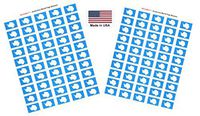 Made in USA! 100 Country Flag 1.5" x 1" Self Adhesive World Flag Stickers, Two Sheets of 50, 100 Sticker Flags Total (Antarctica)