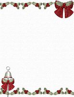 Christmas Bells & Ribbons Stationery Printer Paper 26 Sheets