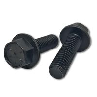 100 PCS 1/4-20x3/4" Grade 8 Hex Flange Screws Frame Bolts USS Coarse Phos & Oil