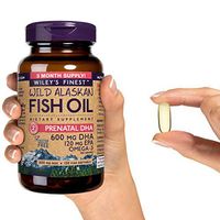 Wiley’s Finest Prenatal DHA, 720mg EPA + DHA Omega-3s, Wild-Caught Alaskan Fish Oil, 60 Softgels