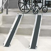 DMI Portable Wheelchair Ramp/Threashold Ramp, Adjustable, Telescoping, Retractable, and Lightweight Loading Ramp with Cover