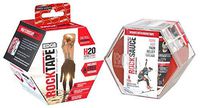 RockTape H2O Edge Highly Water-Resistant Kinesiology Tape with Travel Case, 20 Pre-Cut Strips, Red Logo