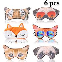 Eye Mask for Sleeping,Aniwon 6 Pack 3D Animal Sleep Mask Night Blindfold Eye Cover Eyeshade Sleep Eye Mask for Girls Women Kids