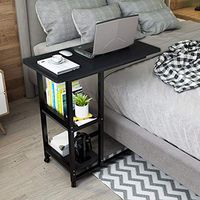 Mobile Standing Desk Sofa Desk Overbed Table, Side Table Nursing Reading Breakfast, Notebook Side Table for Hospital and Home Use, Four Wheels (Color : A)
