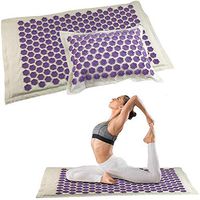JYZ Acupressure Mat Pillow Set for Back/Neck Pain Relief and Muscle Relaxation Sciatic Pain Insomnia, Purple
