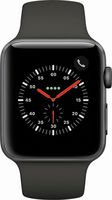 Apple Watch Series 3 42mm Smartwatch (GPS + Cellular, Space Gray Aluminum Case, Gray Sport Band) (Renewed)