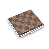 Jiansheng01 Cigarette case, Carbon Fiber Travel Cedar Wood Four Portable Cigar Holsters, Cigar Box, Retractable Cigar Box, Compact, Black,Beautiful and Practical (Color : Brown)