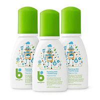Babyganics Foaming Dish & Bottle Soap for Travel, Fragrance Free, 3.38oz, 3 Pack, Packaging May Vary