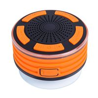 Waterproof Bluetooth Speaker, Yapeach Portable Wireless Music Player with Stereo Sound FM for Shower Party Home Outdoor (Orange)