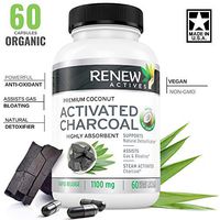 Extra Strength Activated Charcoal Pills Capsules Made from Natural Organic Coconut :: 60 ct. for Digestive Support and Teeth Whitening : Made in The USA with No Artificial Ingredients