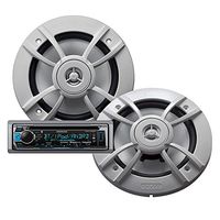 Kenwood Kmr-D365bt Marine Cd Bluetooth Receiver Package W/Two 6.5" Speakers
