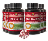Fish Oil Supplement Organic - Omega 8060 Omega-3 Fatty ACIDS - Support Concentration (6 Bottles)