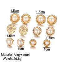 6Pairs/Set Hoop Embroidery Rose Drop Dangle Earrings Ear Stud Zircon Pearl Best Good Fine Fashion Womens Cheap Designer Pendant Girls Bangle Comfortable Charms