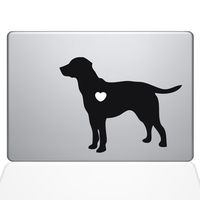 The Decal Guru I Love My Labrador Retriever Decal Vinyl Sticker, 13" MacBook Air, Black (1473-MAC-13A-BLA)