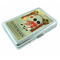 Metal Silver Cigarette Case Vintage Poster D-206 Vacances Au Danemark