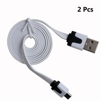 YCDC USB Cable 3.2ft White, USB 2.0 to Micro USB Cable, Quick Charge and Data Sync for Smartphones Samsung HTC 2Pcs