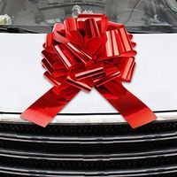 Vindar Big Red Car Bow with 2 FT Ribbon 16" Giant Car Bows for Car, Anniversary, Large Gift, New House, Christmas, Birthday Present Valentine's Day Bow Decoration (Red)