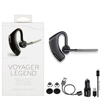 Plantronics Voyager Legend 87300-60 Wireless Bluetooth Headset with Dual Car Charger Extra Gel (Renewed)