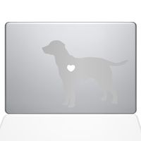 The Decal Guru I Love My Labrador Retriever Decal Vinyl Sticker, 13" MacBook Air, Silver (1473-MAC-13A-S)