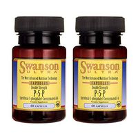 Swanson P-5-P (Pyridoxal-5-Phosphate) Coenzymated Vitamin B-6 40 Milligrams 60 Capsules (2 Pack)