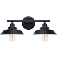 Bathroom Vanity Light Wall Sconce Industrial Kitchen Wall Lighting Oil Rubbed Black Baking Paint Finish (2-Light)