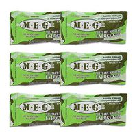 MEG - Military Energy Gum | 100mg of Caffeine Per Piece + Increase Energy + Boost Physical Performance + Spearmint 6 Pack (30 Count)