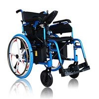 CSPFAIRY Power Wheelchair Lightweight Chair Portable Folding Frame for The Elderly and Disabled Or Use As Manual Wheelchair - Weight Capacity 120KG, Dual Motor