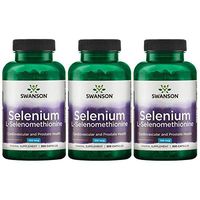 Swanson Selenium L-Selenomethionine 100 mcg 300 Caps 3 Pack