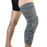 TOPCHANCES Strengthen Knee Pads Basketball Leg Knee Sleeve Elastic Compression for Runners & Jumpers Knee, Arthritis Pain, Basketball, Soccer, Lifting, Running, Sports, Men, Women (Gray L)