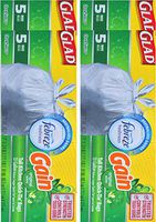 Glad Febreze Scented Tall Kitchen Quick Tie Bags Odor Shield Trusted Strength & Controlled Odors (4, Original Scent)