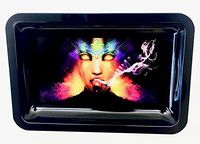 Colorful Print Metal Rolling Trays (6" x 9") (Smoking Beauty)