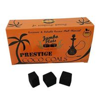 Prestige Bubbles Coco Coals 100% Natural Coconut Hookah Charcoal, JUMBO FLATS, 1 KG (Pack of 4)