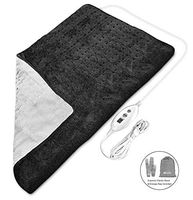 Heating Pads for Back Pain-Koviti Large Heating Pad[17’’x33’’]with 6 Heat Setting&2H Auto Shut Off for Fast Neck/Shoulder/Foot Pain Relief, Soft Moist Heating Pad with Elastic Band&Storage Bag(Black)