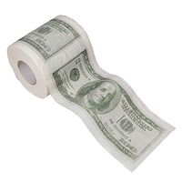 Fox Valley Traders Hundred Dollar Bill Toilet Paper, Novelty Printed Toilet Tissue, 1 Roll