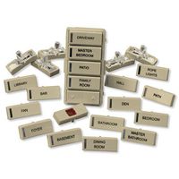 Leviton VPZLB-Z4I Vizia RF + Ivory Label Kit for 4-Button Zone Controller (VRCZ4)