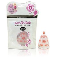 Luv Ur Body Menstrual Cup – Eco Friendly, Soft, Flexible, Firm and Hypoallergenic FDA Approved Medical-Grade Silicone – Prevent Shafting Rashes Reduce Menstrual Cramps (Small - Red)