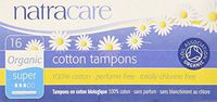 Natracare Tampons Super Organic Applicator 16 per pack (PACK OF 4)