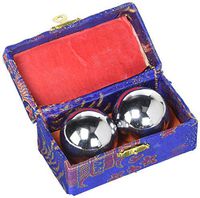 Cloisonne Balls - Silver Chrome Baoding Balls 1 1/2"