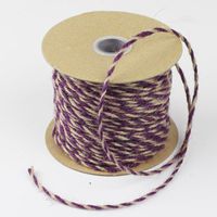 2.5mm x 50 Yards Decorative Two Tone Burlap Jute Rope Twine (Purple)